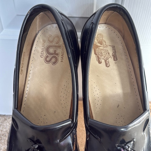 SAS Loafer Kiltie Tassel Slip On Shoes Men\'s Size 13 Slim Black Leather Loafer main image 6